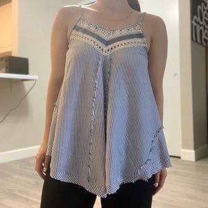 Super cute, flowy, striped strappy top